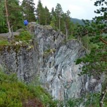 Steep wall into the gorge of Ravnejuvet